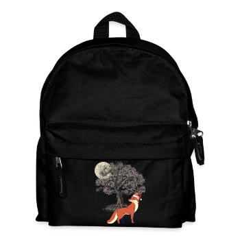 Winter Schnee Fuchs Wildnis Natur Waldtiere Füchse - Kinder Rucksack - Schwarz - Vorne
