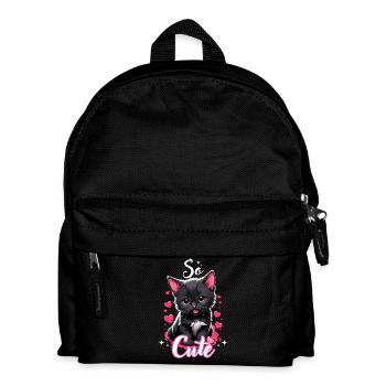 Amour de Chaton si mignon - Coeur love - Kids' Backpack - black - Front