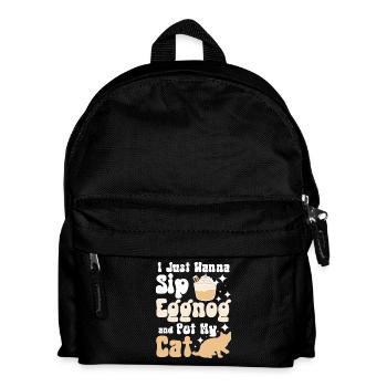 Je veux juste siroter du lait de poule et caresser mon chat - Sac à dos Enfant - noir - Devant