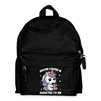 Vielleicht ist Kaffee süchtig nach mir Einhorn lustig - Kinder Rucksack - Schwarz - Vorne