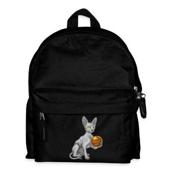 Sphinx Cat Basketball Player Basketball - Kids' Backpack - black - Front