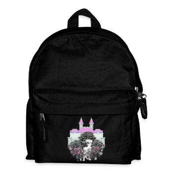 Fantasy chiens chien château château conte de fées Vintage - Sac à dos Enfant - noir - Devant