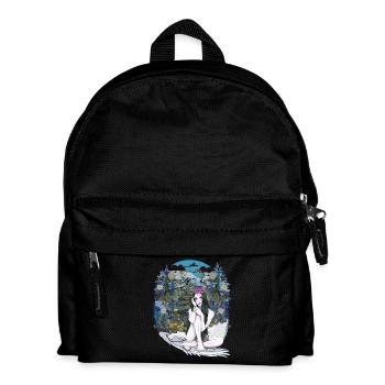 Elfe Fee Natur Fantasy Eierschale Wald Vintage - Kinder Rucksack - Schwarz - Vorne