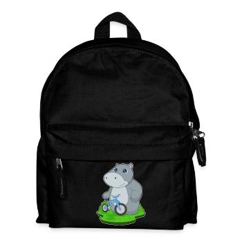 Hippopotame Bicyclette - Sac à dos Enfant - noir - Devant