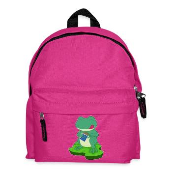 Frosch Schokoriegel - Kinder Rucksack - Fuchsia - Vorne