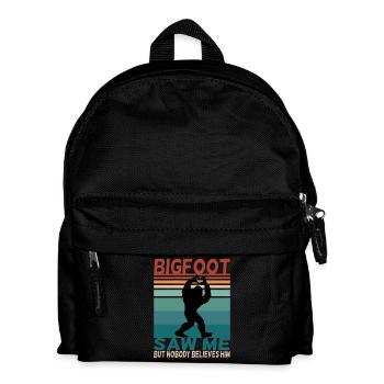 Bigfoot lustiger Spruch Retro Background - Kinder Rucksack - Schwarz - Vorne