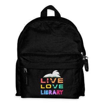 Live Love Library Librarian Book Reading - Kinder Rucksack - Schwarz - Vorne