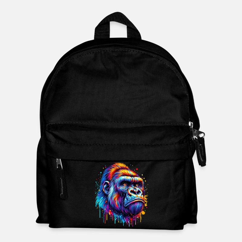 Gorilla - Kinder Rucksack - Schwarz