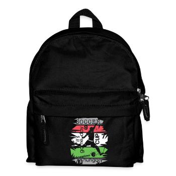 Fußball Ungarn Turnier Collage Torschuss Symbol - Kinder Rucksack - Schwarz - Vorne