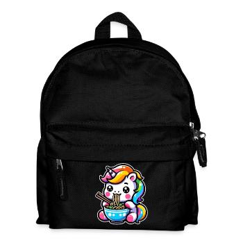 Japonais Kawaii Licorne Ramen Cuisine Asiatique - Sac à dos Enfant - noir - Devant