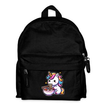 Japonais Kawaii Licorne Ramen Cuisine Asiatique - Sac à dos Enfant - noir - Devant