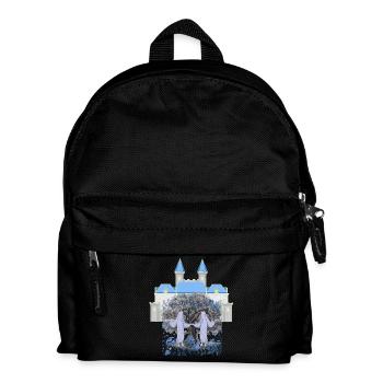 Castle, Castle, Ghosts, Ghosts, Halloween, Nature - Kids' Backpack - black - Front