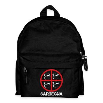 Flag of Sardinia with Moorish heads - Kids' Backpack - black - Front