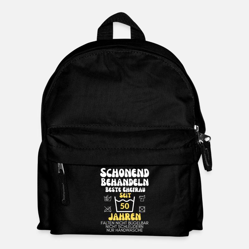 Seit 50 Jahren Schonend Behandeln - Kinder Rucksack - Schwarz