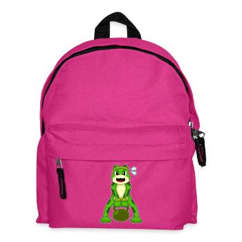 Frosch Bodybuilder Hantel Bodybuilding - Kinder Rucksack - Fuchsia - Vorne