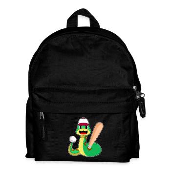 Schlange Baseball Baseballschläger Sport - Kinder Rucksack - Schwarz - Vorne