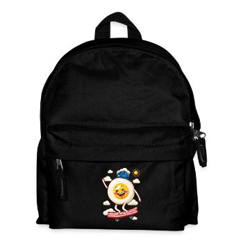 Oeuf plat skateboard - Sac à dos Enfant - noir - Devant