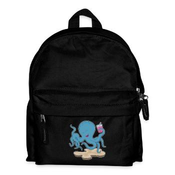 Krake Saft - Kinder Rucksack - Schwarz - Vorne