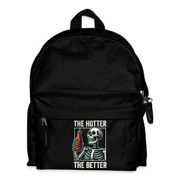 The Hotter The Better Funny Skeleton With Hot Sauc - Kids' Backpack - black - Front