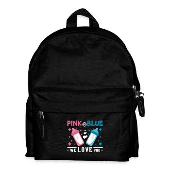 Pink or blue we love you Gender Reveal pregnancy - Kinder Rucksack - Schwarz - Vorne