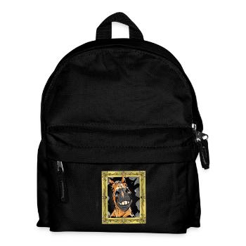 Cheval tête cheval étalon cheval - Sac à dos Enfant - noir - Devant