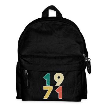 1971 - Jahrgang 1971 - Baujahr 1971 - Kinder Rucksack - Schwarz - Vorne