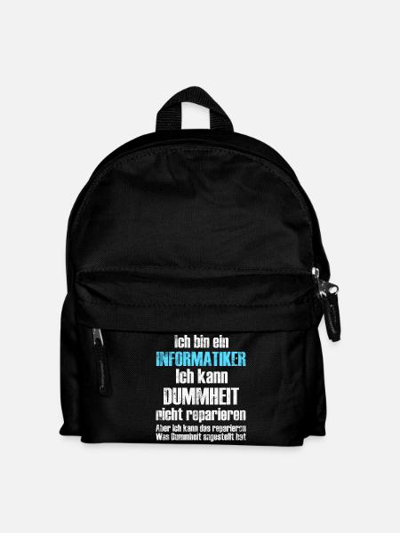 Informatiker Informatik - Kinder Rucksack - Schwarz