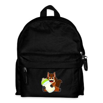 Horse Baby Bottle Milk - Kids' Backpack - black - Front