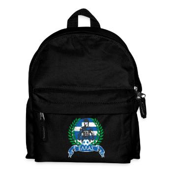 Griechenland Fußball - Kinder Rucksack - Schwarz - Vorne