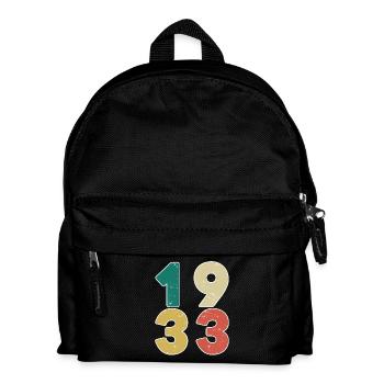 1933 - Né en 1933 - Construit en 1933 - Sac à dos Enfant - noir - Devant