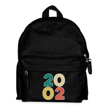 2002 - Jahrgang 2002 - Baujahr 2002 - Kinder Rucksack - Schwarz - Vorne