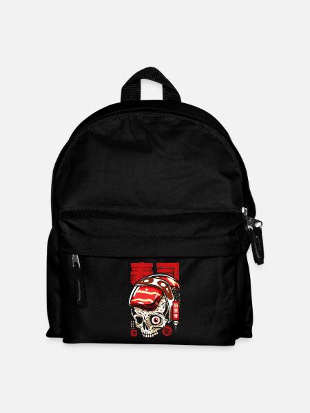 Japan skull sushi japan - Kids' Backpack - black