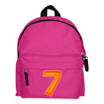 Zahl Sieben - Zahl 7 Nummer - Kinder Rucksack - Fuchsia - Vorne