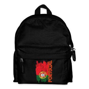 Portugal Flagge - Kinder Rucksack - Schwarz - Vorne