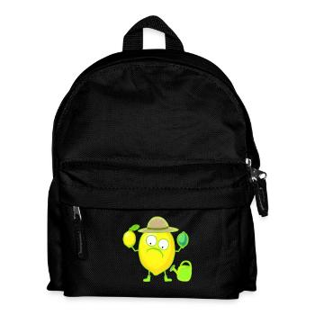 Zitrone Lemon Zitronen Gärtner Farmer Garten - Kinder Rucksack - Schwarz - Vorne