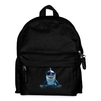 Hai Haifisch Tigerhai Grauhai Haie Weißer Hai - Kinder Rucksack - Schwarz - Vorne