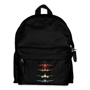Vintage Airplane Models - Kids' Backpack - black - Front