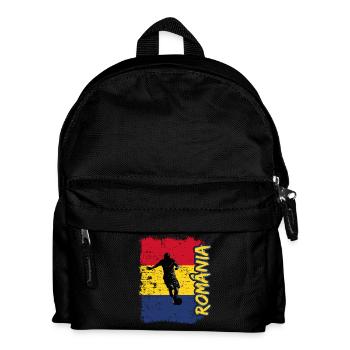 Rumänien Fußball - Kinder Rucksack - Schwarz - Vorne