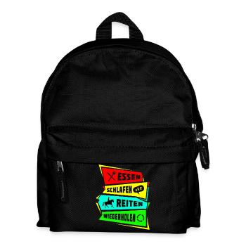 Eat, sleep, ride, repeat - Kids' Backpack - black - Front