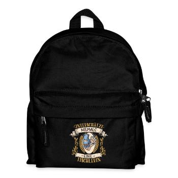 Tischlerin Geschenk Holz Lustig Beruf - Kinder Rucksack - Schwarz - Vorne