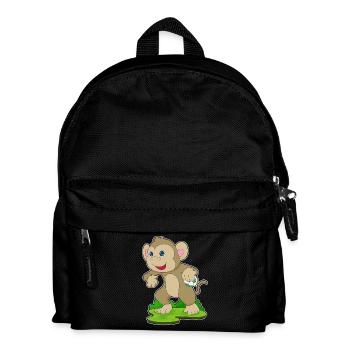 Affe Handballspieler Handball - Kinder Rucksack - Schwarz - Vorne