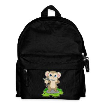Affe Steinschleuder - Kinder Rucksack - Schwarz - Vorne