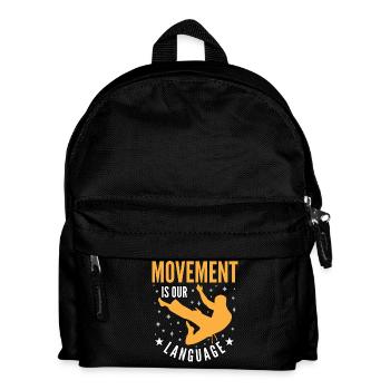 Bewegung ist unsere Sprache - Kinder Rucksack - Schwarz - Vorne