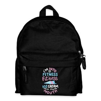 Eis - Fitness - Kinder Rucksack - Schwarz - Vorne