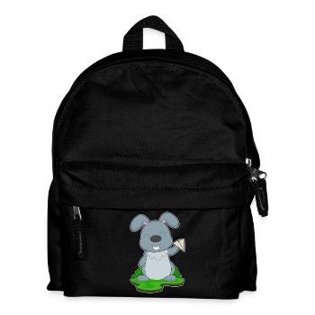 Avion en papier lapin - Sac à dos Enfant - noir - Devant