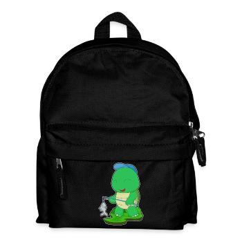 Pêche au poisson tortue - Sac à dos Enfant - noir - Devant