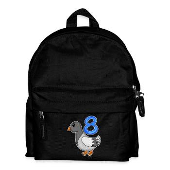 Motif 8ème Anniversaire Colombe - Huit ans - Sac à dos Enfant - noir - Devant