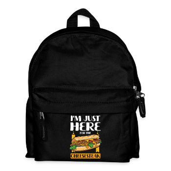 I'm just here for the Cheesesteak - Kids' Backpack - black - Front