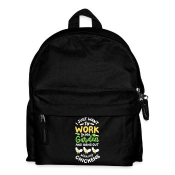 Garten Gartenarbeit - Kinder Rucksack - Schwarz - Vorne