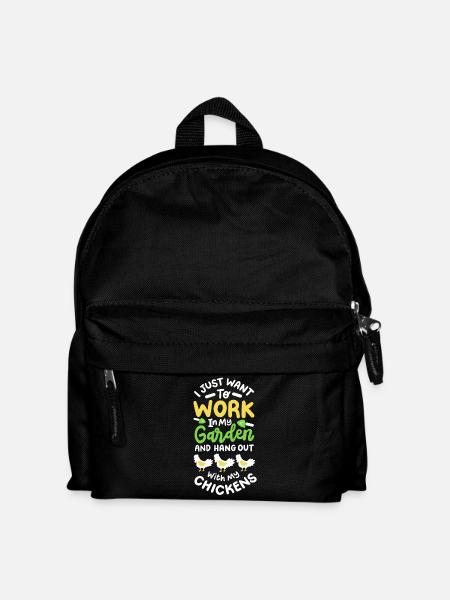Garten Gartenarbeit - Kinder Rucksack - Schwarz